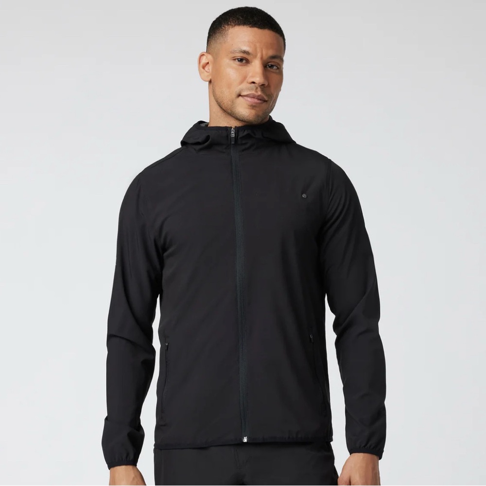 Vuori‎ Men's outdoor trainer shell hooded full zip jacket large lightweight